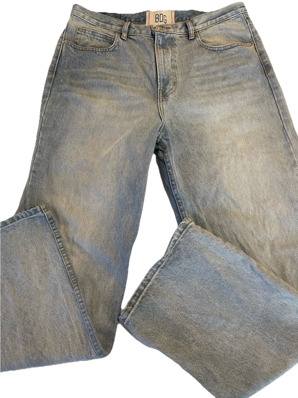 BDG Jeans Mens Waist 32 Skate Fit Light Wash Inseam 30 Denim Straight Leg